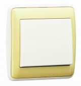 70910 T-BA Одиночная рамка, белый/желтый